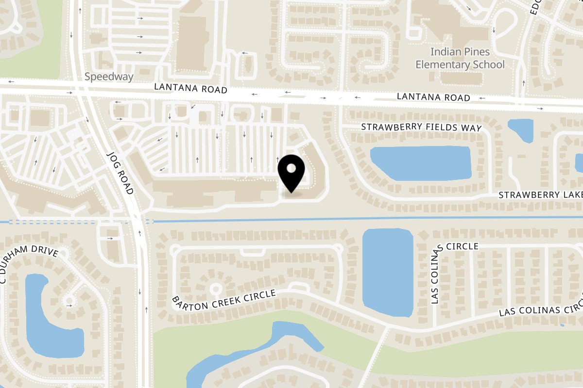 Map showing the location of Pizza Panz on 6250 Lantana Rd Ste 26 in Greenacres